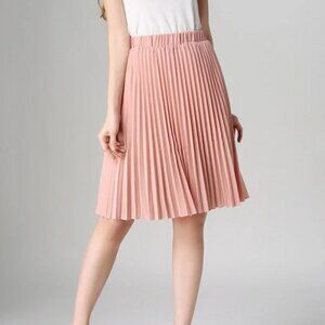 RARE Myrtlewood of California Rose Pink Pleated Midi Skirt